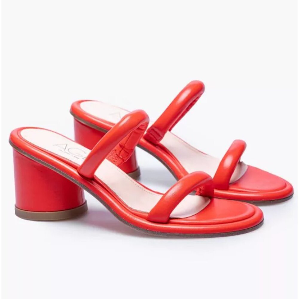 Agl Red Textured Mules - image 1